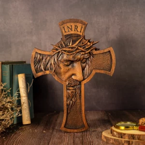 Croune d'épines croix de jésus, décoration murale d'église catholique, cadeau chrétien