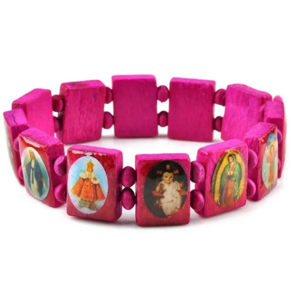 Bracelet de jésus Punk en bois, chapelet religieux pour femmes et hommes, bijoux accessoires 7 styles disponibles 10 pièces – Image 5