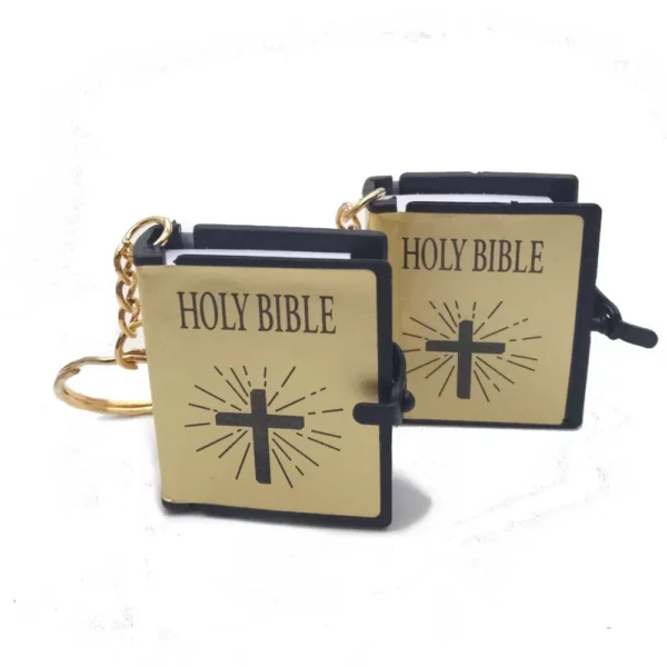 10 pièces/lot Mini porte-clés Bible HOLY religieux chrétien jésus croix porte-clés femmes prière dieu bénisse cadeau – Image 2
