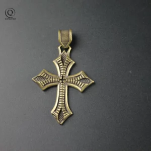 Porte-clés en cuivre pendentif croix du Christ, Vintage, en laiton, métal, breloque de voiture, œuvres d'art faites à la main