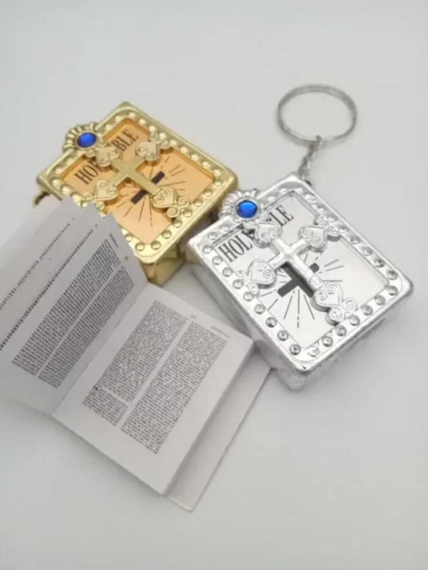 10 pièces/lot Mini porte-clés Bible HOLY religieux chrétien jésus croix porte-clés femmes prière dieu bénisse cadeau – Image 9
