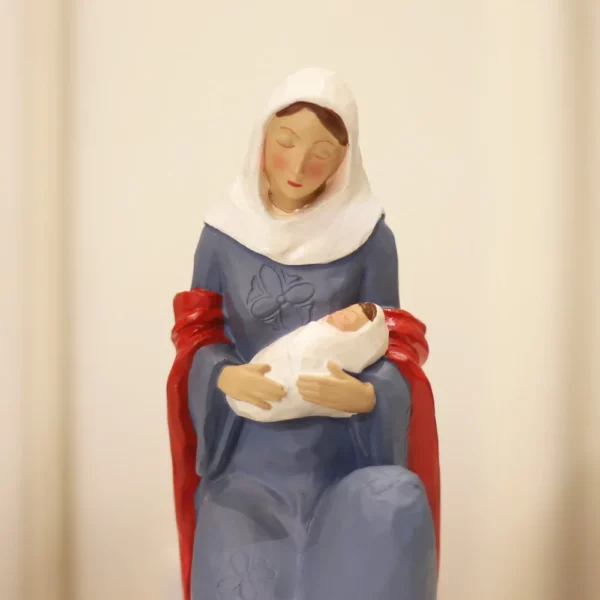 Figurines de la Vierge Marie et de Bébé Jésus en Résine, Figurine d'Ange de Style Vintage, Cadeaux de Mariage Artisanaux – Image 4