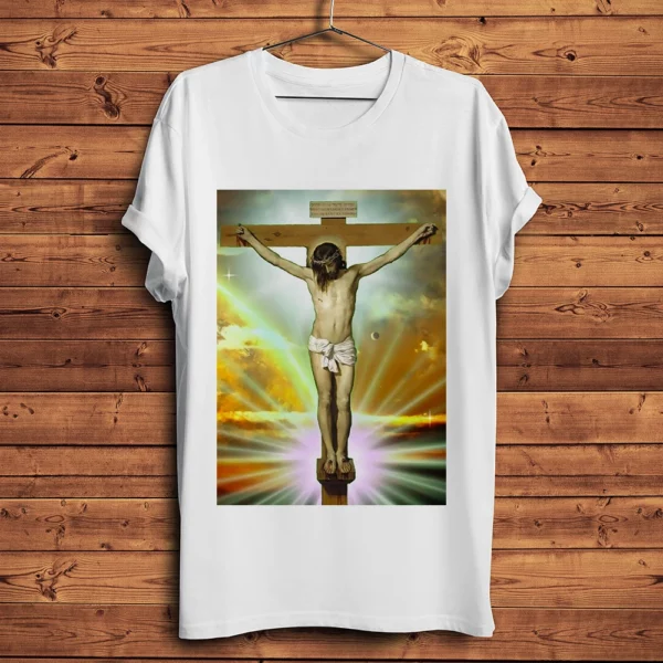 SKAM Iska – t-shirt manches courtes pour homme, streetwear, blanc, décontracté, unisexe, même paragraphe, jésus crucifixion, été