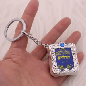 ZKD Tehilim Psaume livre continent chaîne porte-clés, mini livre de poche, porte-clés, cadeau juif