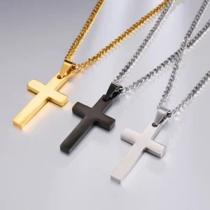 Collier pendentif croix chrétienne pour hommes, nouvelle mode, amulette religieuse en métal, accessoire, bijoux de fête
