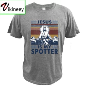 T-shirt Jesus Is My Spotter, 100% coton, vintage, humoristique, vêtements d'été