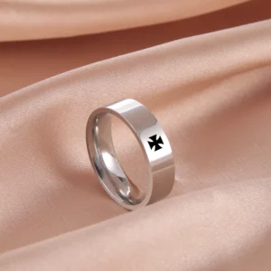 COOLTIME bagues croix maltais en acier inoxydable pour hommes et femmes, bijoux en forme de jésus chrétien, cadeaux d'anniversaire, vente en gros