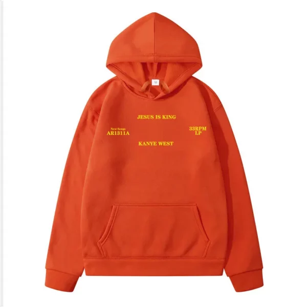 Homme pulls à capuche jésus est roi Kanye West Vintage automne hiver bleu Hip Hop polaire sweats à capuche urbain Streetwear à capuche femmes – Image 17