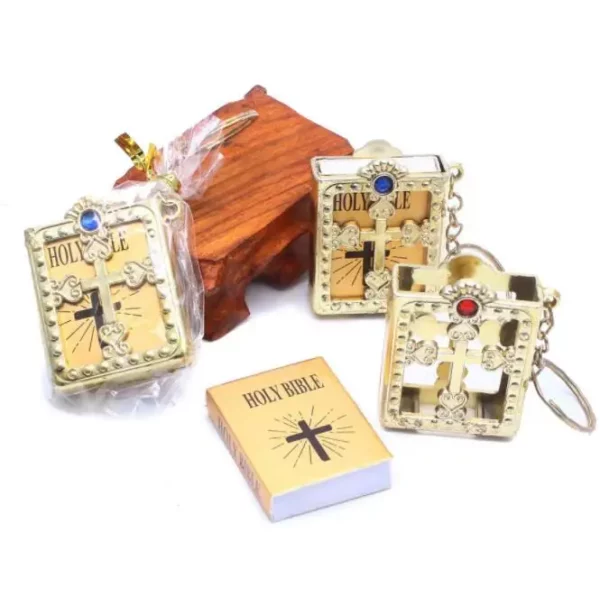 10 pièces/lot Mini porte-clés Bible HOLY religieux chrétien jésus croix porte-clés femmes prière dieu bénisse cadeau – Image 11