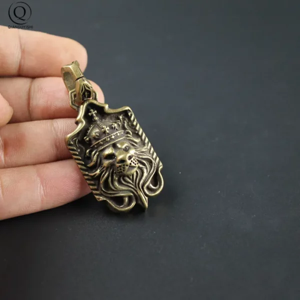 Porte-clés en cuivre pendentif croix du Christ, Vintage, en laiton, métal, breloque de voiture, œuvres d'art faites à la main – Image 12