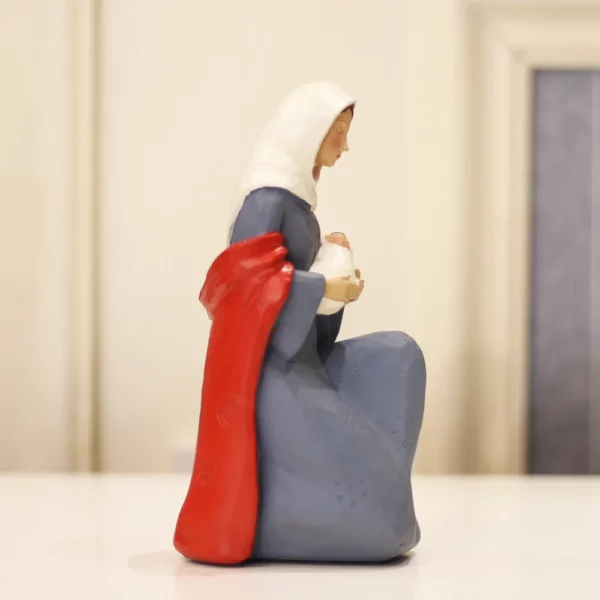 Figurines de la Vierge Marie et de Bébé Jésus en Résine, Figurine d'Ange de Style Vintage, Cadeaux de Mariage Artisanaux – Image 3