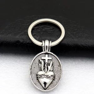Christ catholique jésus Europe et amérique rétro sacré coeur croix bijoux collier pendentif voiture porte-clés pendentif
