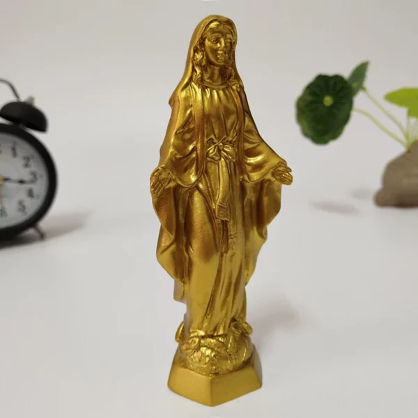 Statue Dorée de Jésus Vierge Marie, Figurine d'Auckland, Intensifie les Décorations de Noël pour la Maison, Ornements de Cadeau – Image 13