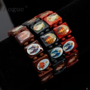 1 pièces 3 couleurs Saints Religion chapelet Bracelets en bois mode en bois jésus Bracelet chapelet en bois bijoux religieux pour femmes
