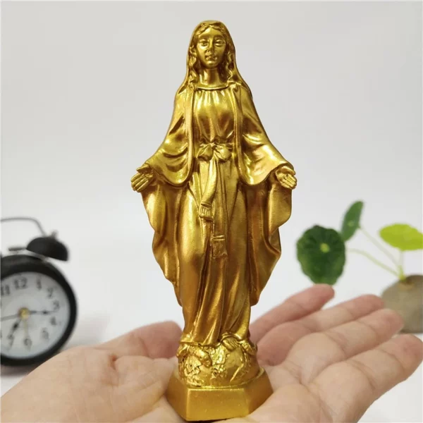 Statue Dorée de Jésus Vierge Marie, Figurine d'Auckland, Intensifie les Décorations de Noël pour la Maison, Ornements de Cadeau – Image 11