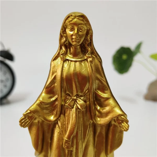 Statue Dorée de Jésus Vierge Marie, Figurine d'Auckland, Intensifie les Décorations de Noël pour la Maison, Ornements de Cadeau – Image 16