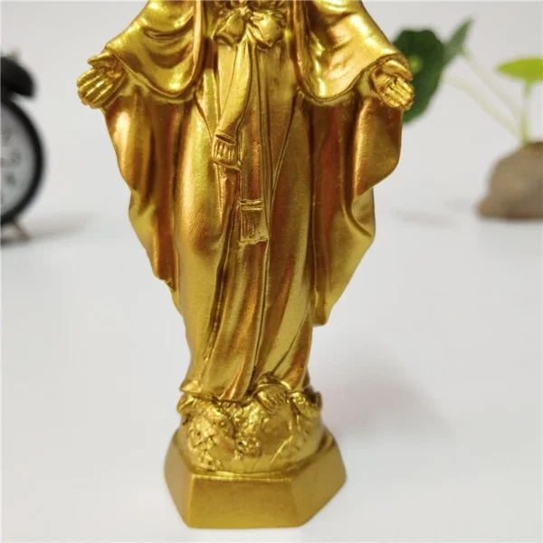 Statue Dorée de Jésus Vierge Marie, Figurine d'Auckland, Intensifie les Décorations de Noël pour la Maison, Ornements de Cadeau – Image 17