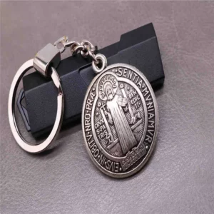 Porte-clés croix de Benoît classique, porte-clés Orb, porte-clés Jésus, porte-médaille, cadeau de bijoux religieux, mode