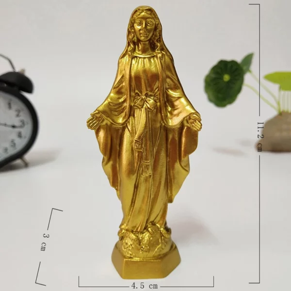 Statue Dorée de Jésus Vierge Marie, Figurine d'Auckland, Intensifie les Décorations de Noël pour la Maison, Ornements de Cadeau – Image 9