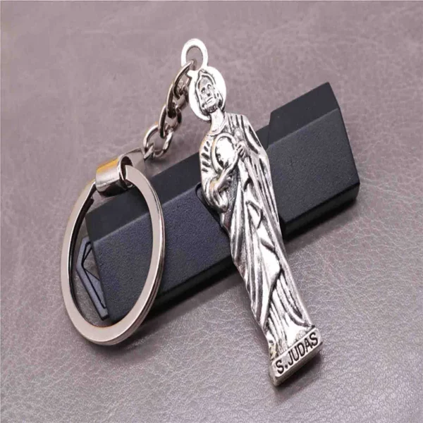 Porte-clés religieux Saint Jude pour hommes et femmes, sacré-cœur catholique, porte-clés croix bébé, porte-clés SR, voiture – Image 2