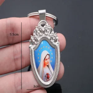 Porte-clés personnalisé avec icône de Saint Jésus, Michael Angel, Blue Mary, Jésus, miséricordieux, vierge, Iissa Upe et autre image porte-clés