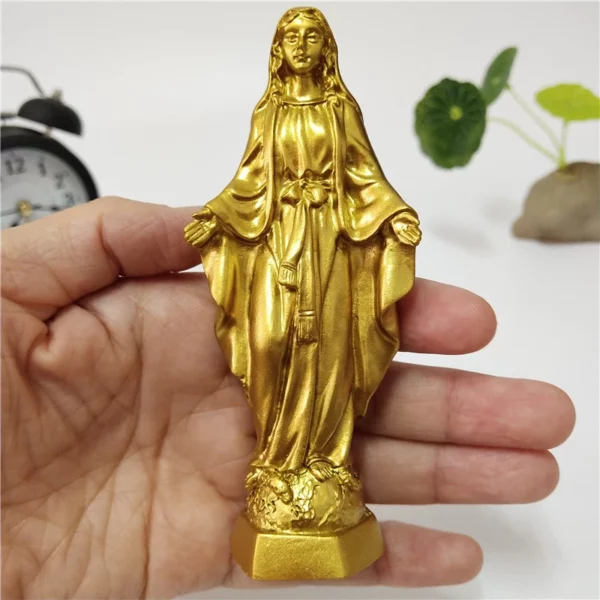 Statue Dorée de Jésus Vierge Marie, Figurine d'Auckland, Intensifie les Décorations de Noël pour la Maison, Ornements de Cadeau – Image 10