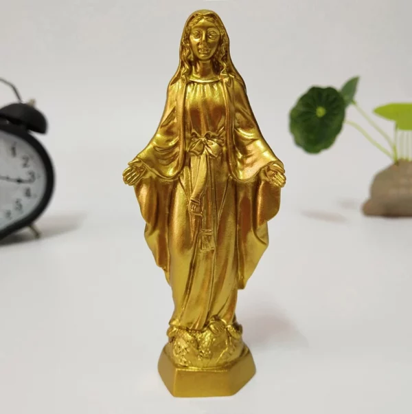 Statue Dorée de Jésus Vierge Marie, Figurine d'Auckland, Intensifie les Décorations de Noël pour la Maison, Ornements de Cadeau