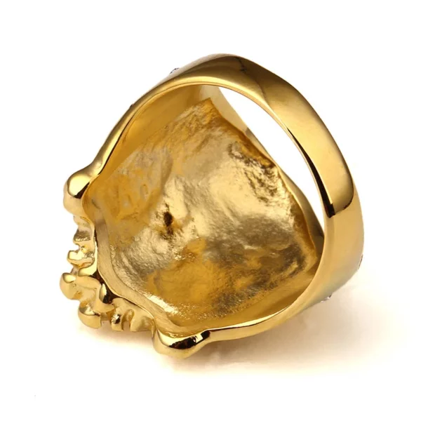 Bague en acier inoxydable plaqué or pour hommes et femmes, bijoux fantaisie, pièce de tête, Hip Hop, Bling Ice Out, CZ, 3D, Christ Jesus, taille 6-12 – Image 5