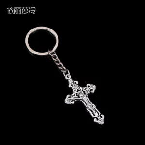 Porte-clés de voiture pour homme, 50x35mm, pendentif en croix, Saint jésus, Christ, accessoires bon marché