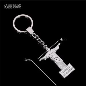 Brésil jésus Cruz porte-clés brésil jésus croix porte-clés, vierge marie catholique et jésus porte-clés bijoux cadeau