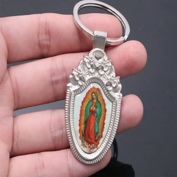 Porte-clés personnalisé avec icône de Saint Jésus, Michael Angel, Blue Mary, Jésus, miséricordieux, vierge, Iissa Upe et autre image porte-clés – Image 12
