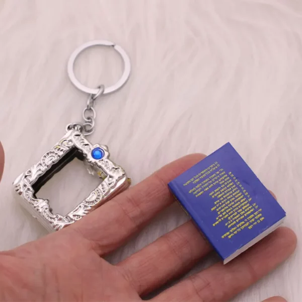 ZKD Tehilim Psaume livre continent chaîne porte-clés, mini livre de poche, porte-clés, cadeau juif – Image 4