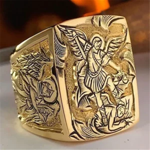 Bague commémorative vintage Angel Myenson pour hommes, style occidental, matiques de fête, bijoux, accessoires à main, taille 6-13, vente en gros