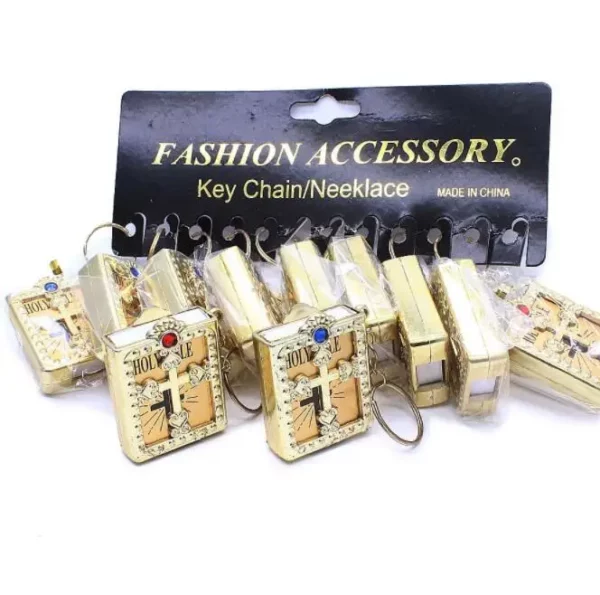 10 pièces/lot Mini porte-clés Bible HOLY religieux chrétien jésus croix porte-clés femmes prière dieu bénisse cadeau – Image 6