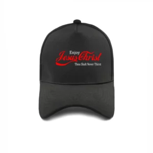 Profitez de Jésus-Christ que tu n'auras jamais soif Casquettes de baseball d'été Soleil Mode Snapback réglable Chapeaux chrétiens MZ-360