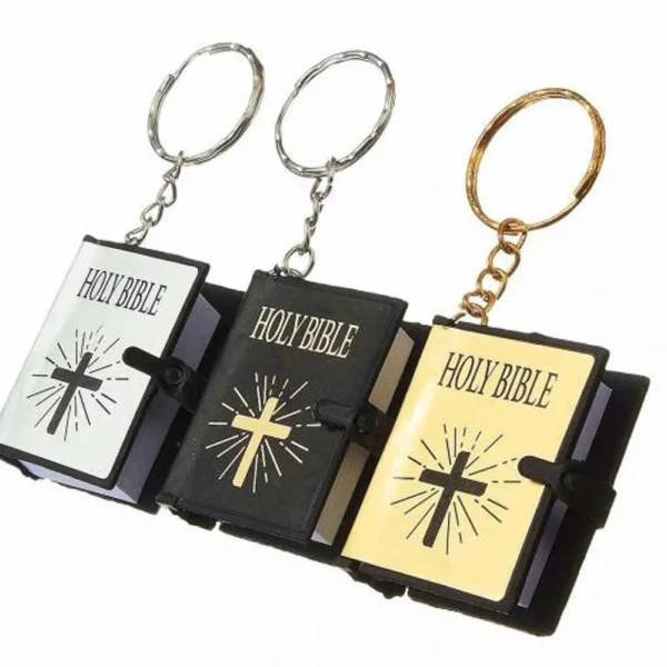 10 pièces/lot Mini porte-clés Bible HOLY religieux chrétien jésus croix porte-clés femmes prière dieu bénisse cadeau – Image 3