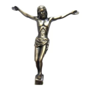 Croix murale en alliage de zinc, figurine religieuse du Christ Jésus, accessoires de décoration de bureau