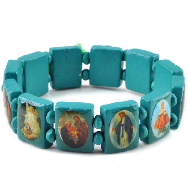 Bracelet de jésus Punk en bois, chapelet religieux pour femmes et hommes, bijoux accessoires 7 styles disponibles 10 pièces – Image 12