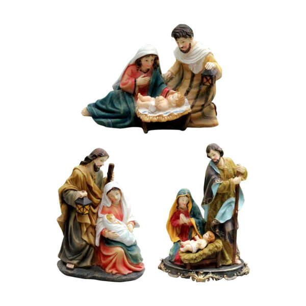 Figurines miniatures de noël en résine, figurines de nativité, bébé, jésus, décors – Image 14