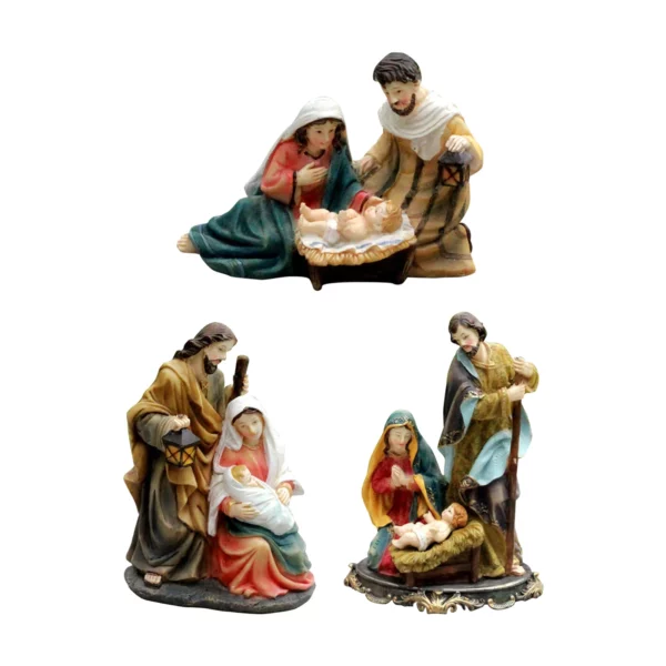 Figurines miniatures de noël en résine, figurines de nativité, bébé, jésus, décors – Image 5