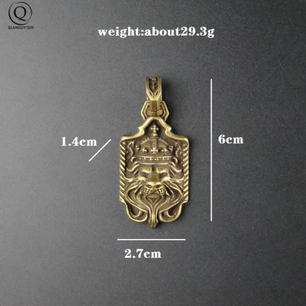 Porte-clés en cuivre pendentif croix du Christ, Vintage, en laiton, métal, breloque de voiture, œuvres d'art faites à la main – Image 8