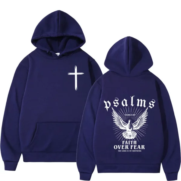 Sweat-shirt à capuche pour hommes et femmes, de haute qualité, à la foi chrétienne de jésus sur la peur, verset de la Bible, pulls Vintage à la mode, Streetwear – Image 37