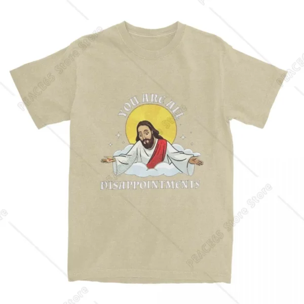 T-Shirt à Manches Courtes et Col Rond en Coton pour la Plage, Vêtement de Grande Taille, avec Motif de Jésus-Christ, You Are All Design, Harajuku – Image 12