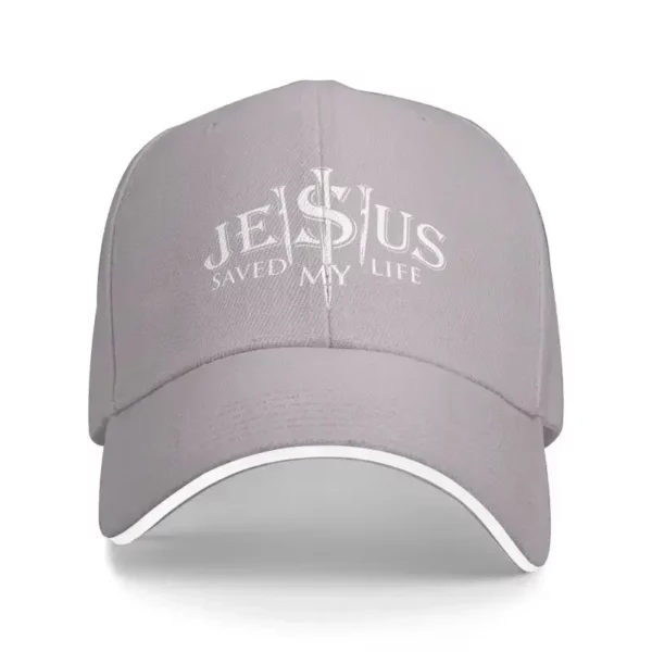 Casquette de Baseball personnalisée jésus sauvé ma vie, Protection solaire pour femmes et hommes, réglable, Religion du Christ, foi chrétienne, chapeau de papa, été – Image 11