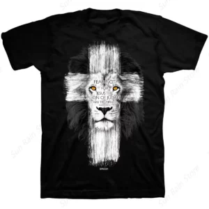 T-Shirt croix chrétien Jésus discutant de la tribu Juda