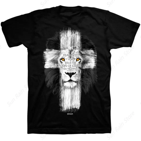 T-Shirt croix chrétien Jésus discutant de la tribu Juda
