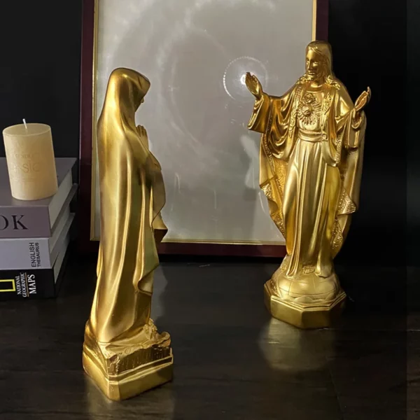Statue religieuse catholique de la Vierge Marie, Mexique, Notre-Dame de Lourdes, Mère, Dieu, Figurine en résine, Décor de bureau d'Auckland, Jésus béni – Image 2