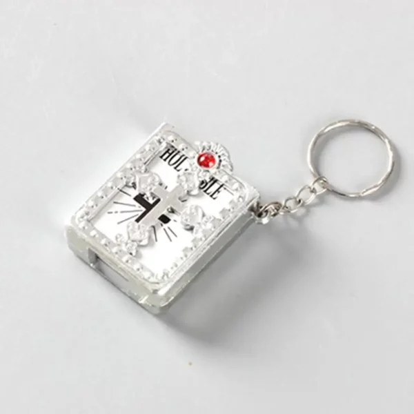 Mini porte-clés de salle de bain LY BIBLE pour femme, croix de Jésus chrétien, porte-clés musulman, breloque pour sac, prière, bénédiction de Dieu, accessoires de porte-clés, anglais – Image 8