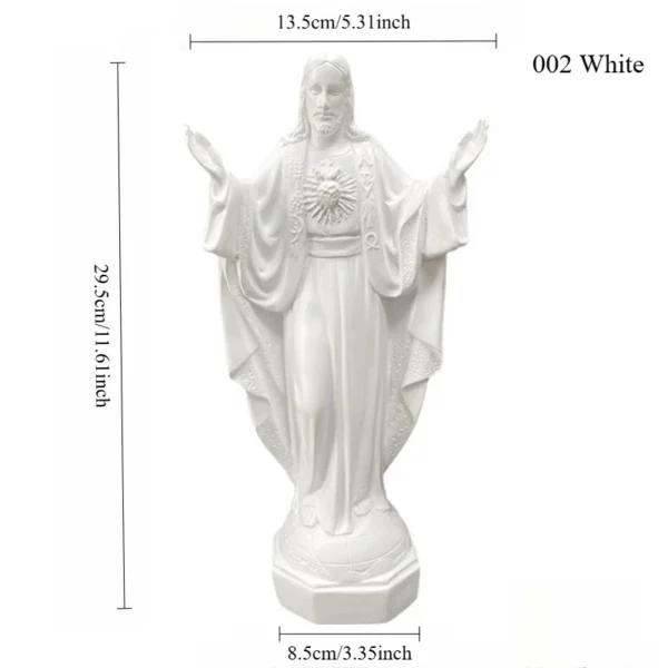 Statue de la vierge marie catholique religieux mexique notre-dame de Lourdes Statue mère dieu Figurines en résine décor de bureau béni jésus – Image 9