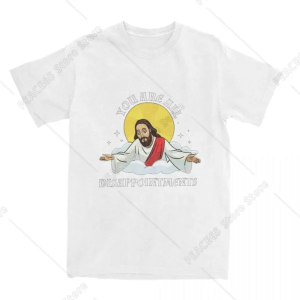 T-Shirt à Manches Courtes et Col Rond en Coton pour la Plage, Vêtement de Grande Taille, avec Motif de Jésus-Christ, You Are All Design, Harajuku – Image 9